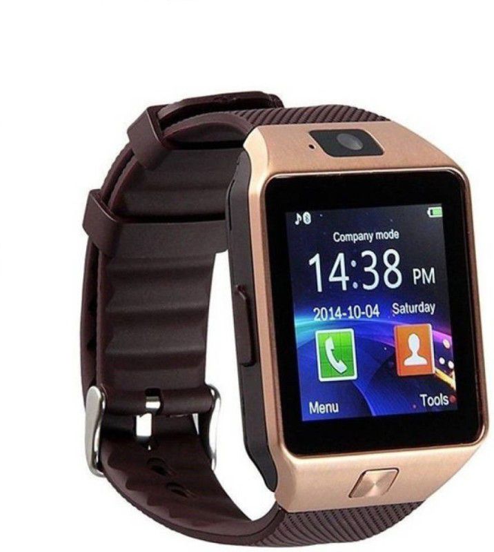 ROBMOB With phone Smartwatch  (Brown Strap, Free Size)