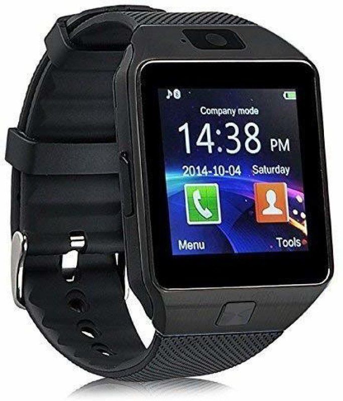 REEPUD G Phone Watch For All Smartphones Smartwatch  (Black Strap, FREE SIZE)