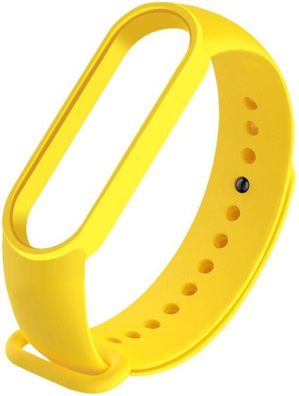 PORTLIX SOFT SILICON BAND BRACELET STRAP FOR XIAO BAND 5 (NOT FOR BAND 4/3/2) (WATCH NOT INCLUDED) (MODEL 2020) (YELLOW) Smart Band Strap  (White)