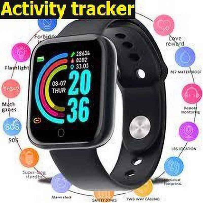Bashaam S573 (D20) PLUS MULT FACES FITNESS TRACKER SMART WATCH BLACK(PACK OF 1) Smartwatch  (Black Strap, free)