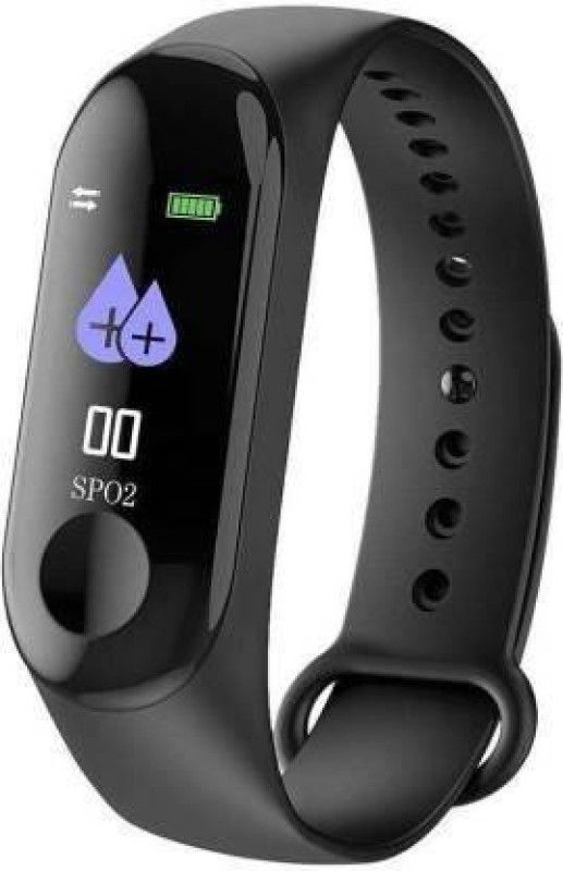 Vacottadesign M3 Bluetooth Fitness Wrist Smart Band  (Black Strap, Size : Free)