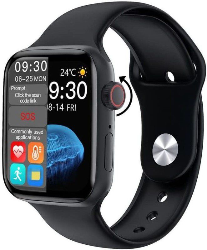 iSPARES T55 Plus Glorius Series 6 Smartwatch  (Black Strap, Free Size)