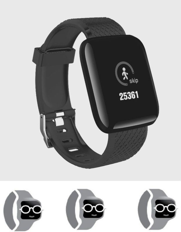 Stybits AW518/ ID116 MAX MULTI FACES SLEEP TRACKER BLUETOOTH SMART WATCH(PACK OF 1) Smartwatch  (Black Strap, free)