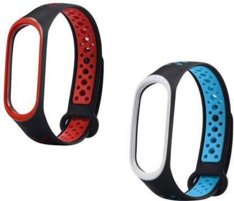 Caxon Premium Soft Silicone Sports Edition Replacement Band Strap For Mi3 &Mi4 Smart Band Strap  (Black, Red, Blue)