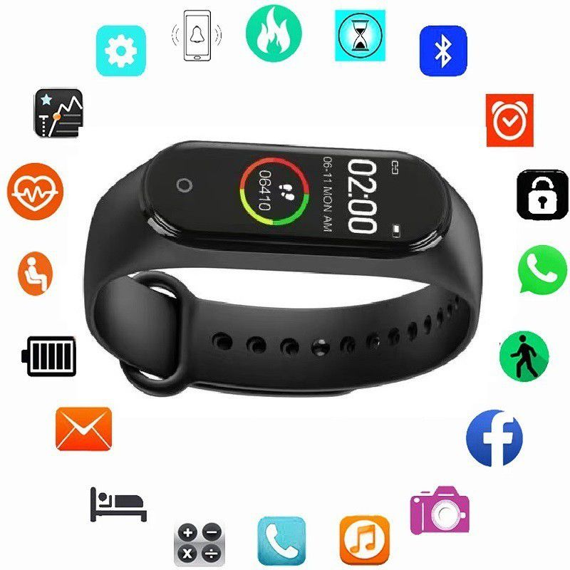 Bymaya F356-(m3) LATEST FITNESS TRACKER STEP COUNT SMART BAND BLACK(pack of 1)  (Black Strap, Size : FREE)