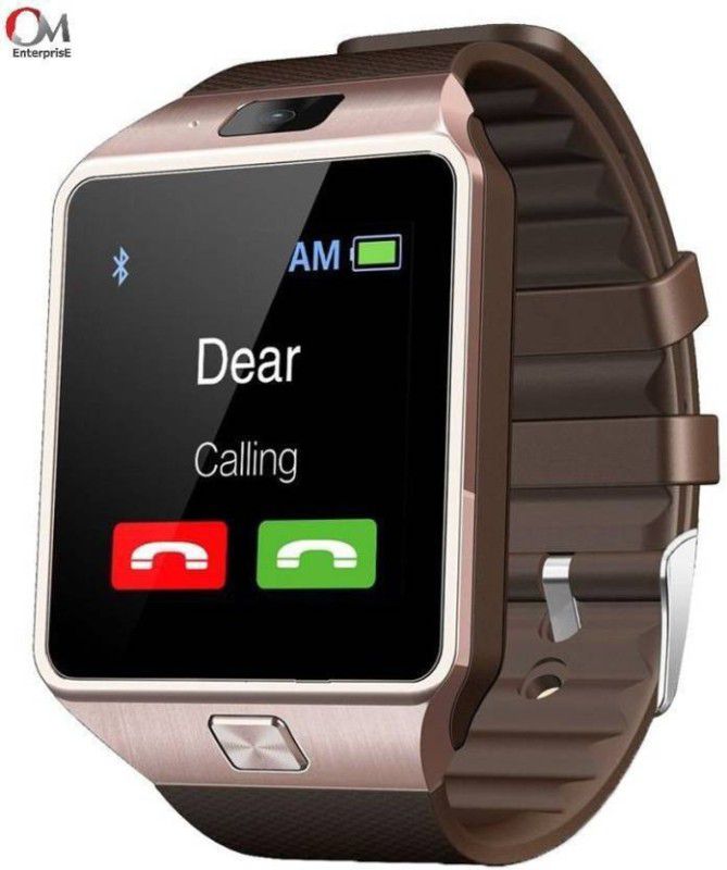Bluebells India DZ09 phone Smartwatch  (Brown Strap, Free Size)