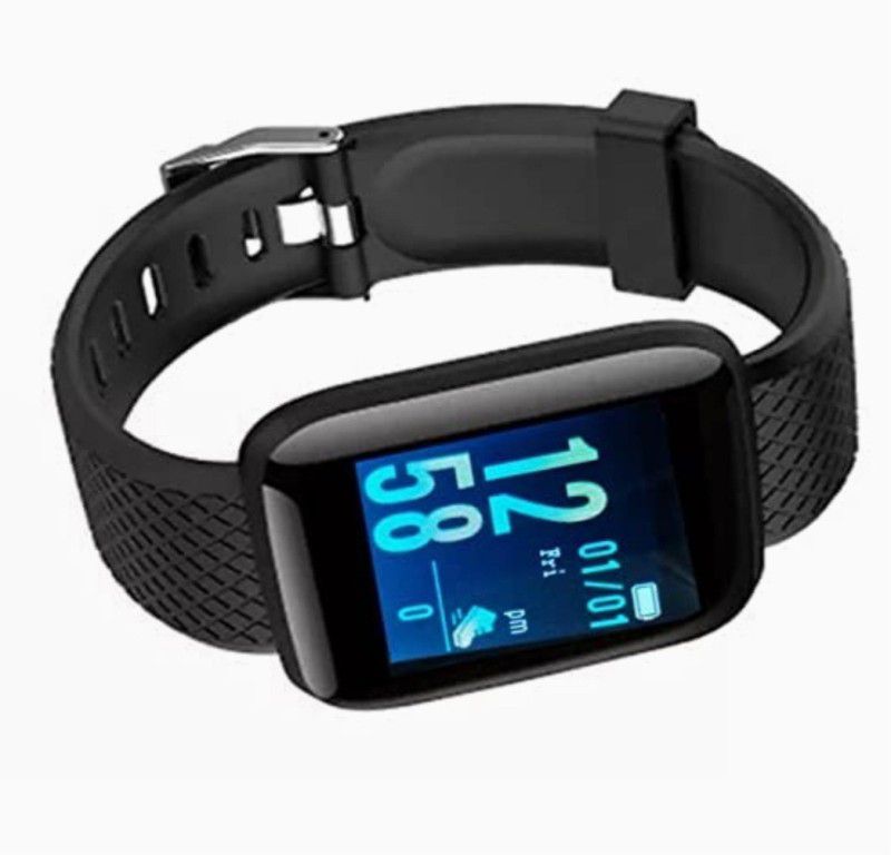 Ykarn Trades Stylish ID116Plus smart wristwatch  (Black Strap, Size : Free size)