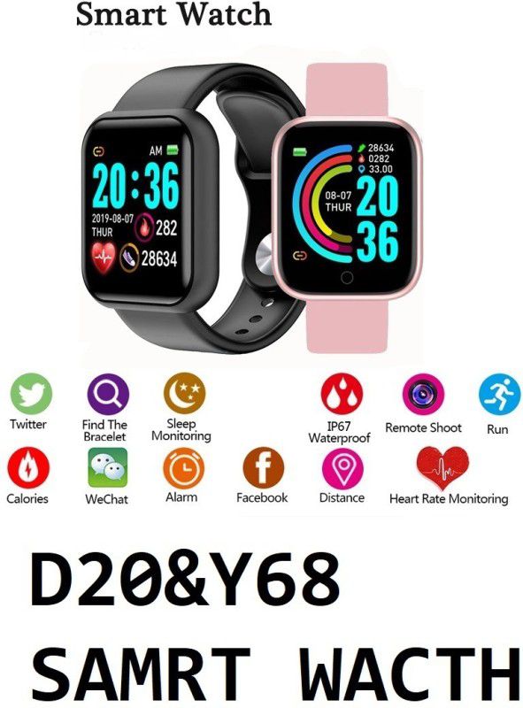 Bydye A305_D20 MAX FITNESS TRAVKER SMART WATCH BLACK ONLY (PACK OF 1) MAX Smartwatch  (Black Strap, free)