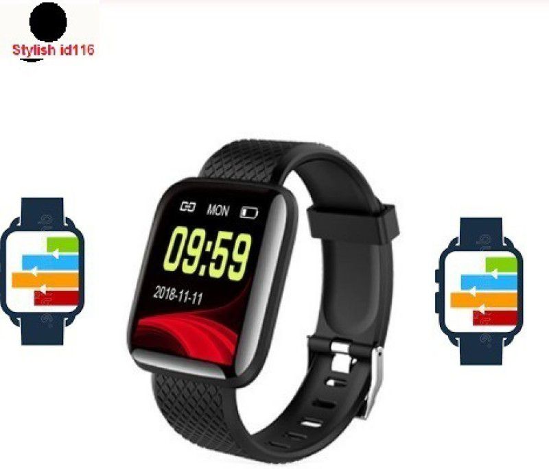 YORBAX A1364 ID116_PRO HEART RATE MULTI SPORTS SMART WATCH (PACK OF 1) Smartwatch  (Black Strap, Free)