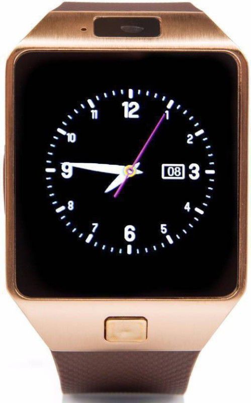 TinyTales DZ09 Smartwatch Brown Smartwatch  (Brown Strap, Free Size)