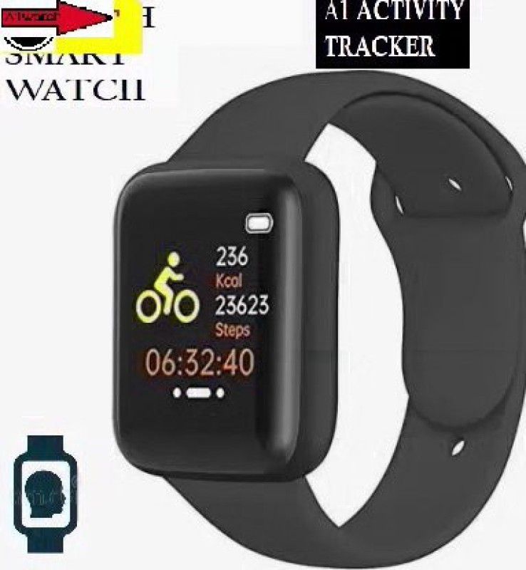 DEROWN S1883_A1 ULTRA ACTIVITY TRACKER BLUETOOTH SMART WATCH BLACK(PACK OF 1) Smartwatch  (Black Strap, Free)