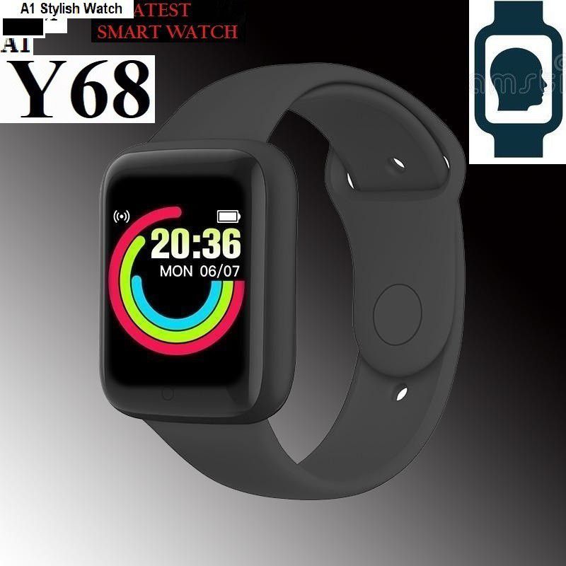 JOCOTO -MA_NOV-Y68_262 Smartwatch  (Black Strap, Free)