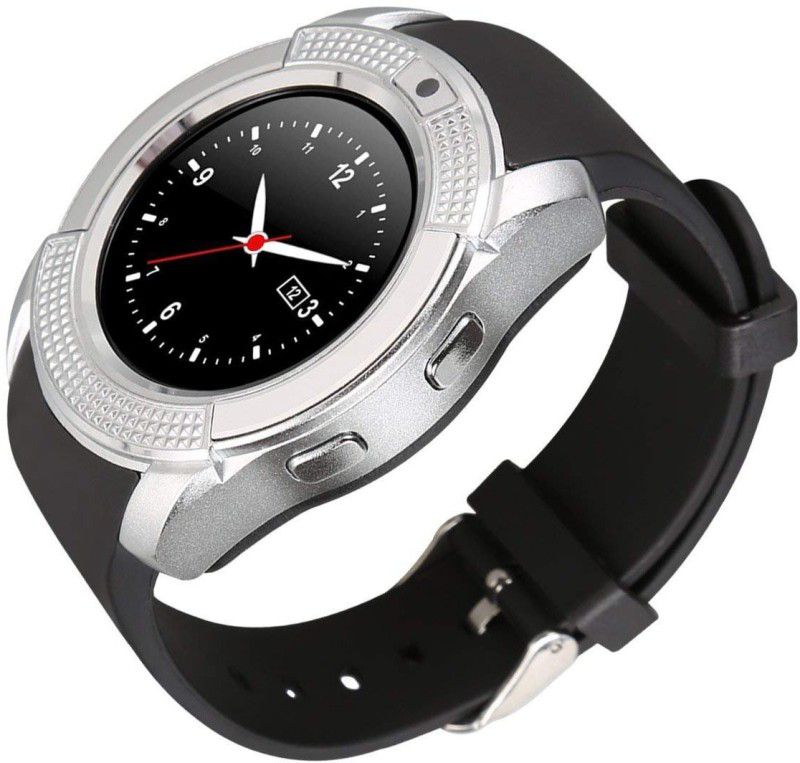 KOHINOOR V8 Smart Watch Bluetooth Smartwatch  (Black Strap, Free)