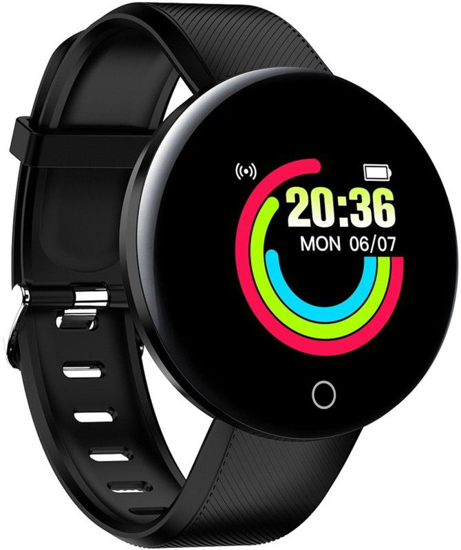 IMMUTABLE ID118 Plus Bluetooth Smart Fitness Band Watch with Heart Rate Activity E16 Smartwatch  (Black Strap, Free Size)