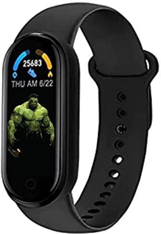 Rhobos 2 Year Warranty M6 Band Bracelet/Fitband, Heart Rate Monitor Sensor OL  (Black Strap, Size : Free Size)