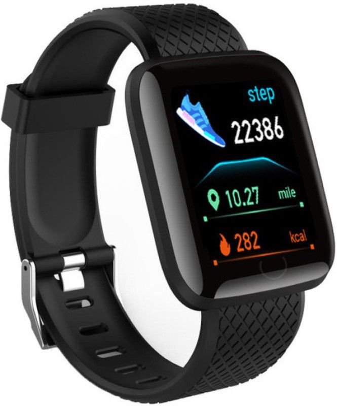 ASTOUND 116 PLUS Smart Bracelet D -13S Heart Rate Blood Pressure Waterproof Smart Watch Smartwatch  (Black Strap, FREE)