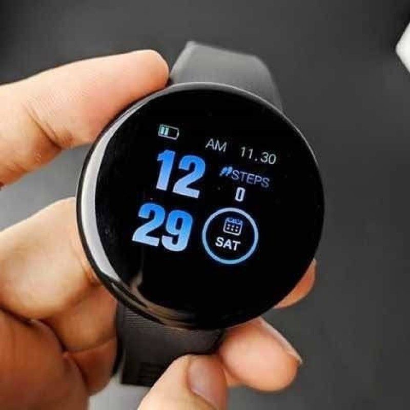 Smarta Global Market D18 Fitness Smart Band-19 Smartwatch  (Black Strap, Free Size)