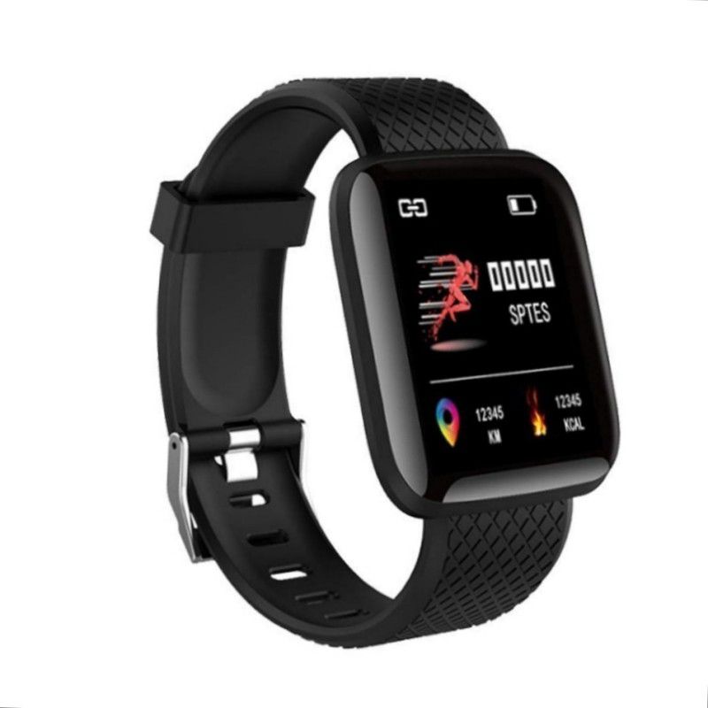 MAHARAJA SUPER KING ID116 SMART BRACELET BLUETOOTH WITH HEART RATE MONITOR Smartwatch  (Black Strap, Free size)
