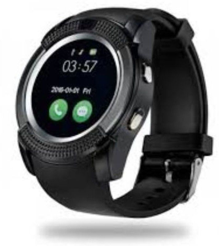 SYARA QDB_240D V8 Smart Watch Smartwatch  (Black Strap, Free Size)