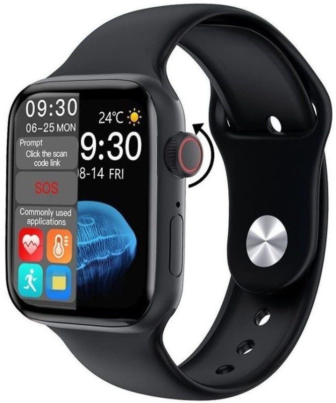 iSPARES T55 Plus Precious Series 6 Smartwatch  (Black Strap, Free Size)