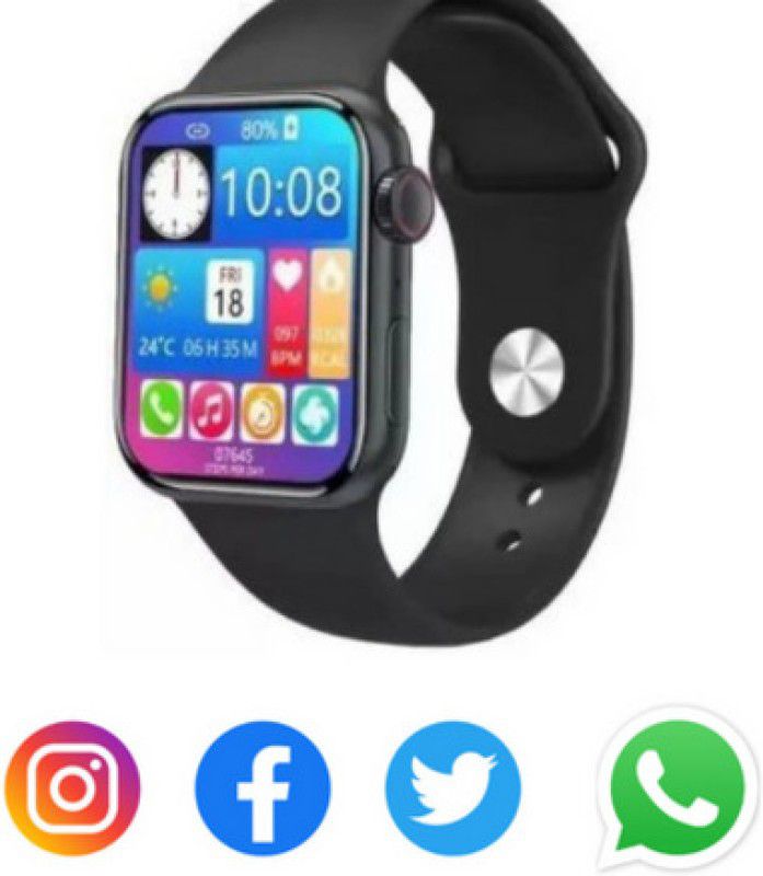 Ismarch I8 Pro Max 4G Watchphone Smartwatch  (Black Strap, Free)
