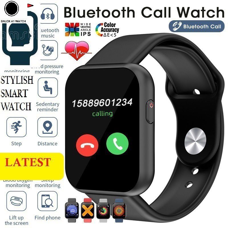 DEROWN S1407_A1 PLUS ACTIVITY TRACKER BLUETOOTH SMART WATCH BLACK(PACK OF 1) Smartwatch  (Black Strap, Free)
