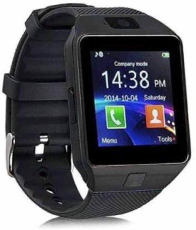 KDM ENTERPRISES DZ09 Bluetooth Calling Camera Smartwatch with 4G Support,SD card sim supportK201 Smartwatch  (Black Strap, Free Size)