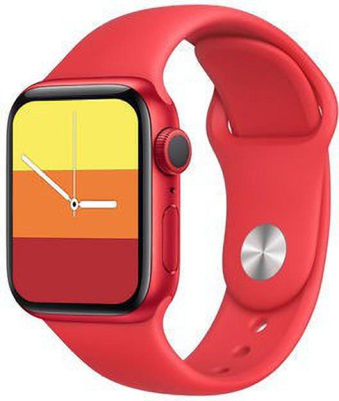 Foxne Point T55 Plus SmartWatch with Full Touch Dynamic Colour Display Multiple Sports Mode. Smartwatch  (Red Strap, Free)