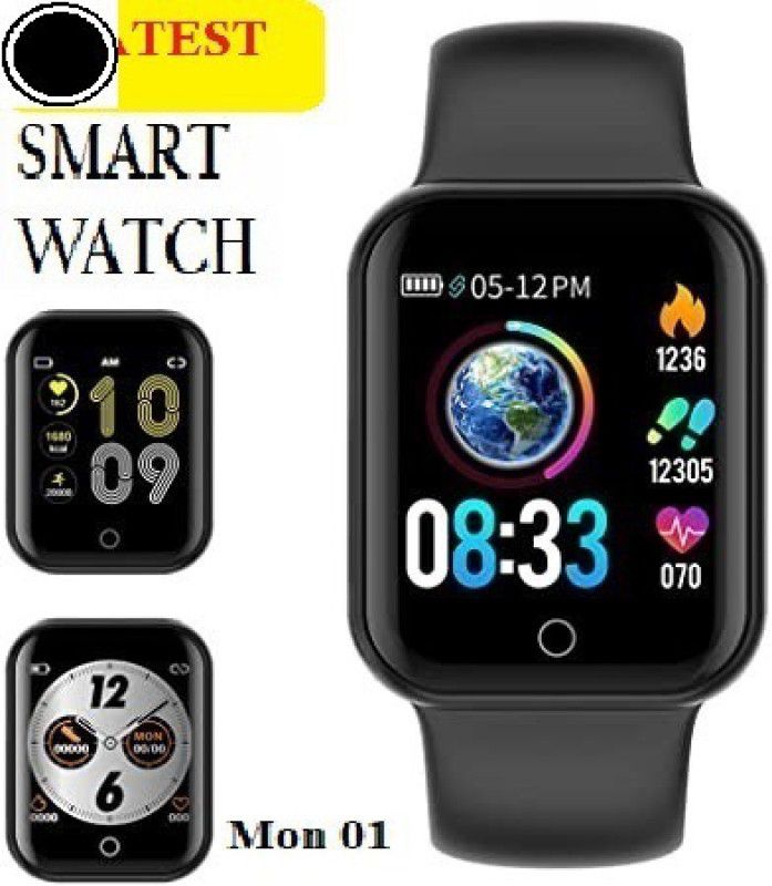 DEROWN S2042_A1 PRO HEART RATE MULTI SPORTS SMART WATCH BLACK(PACK OF 1) Smartwatch  (Black Strap, Free)
