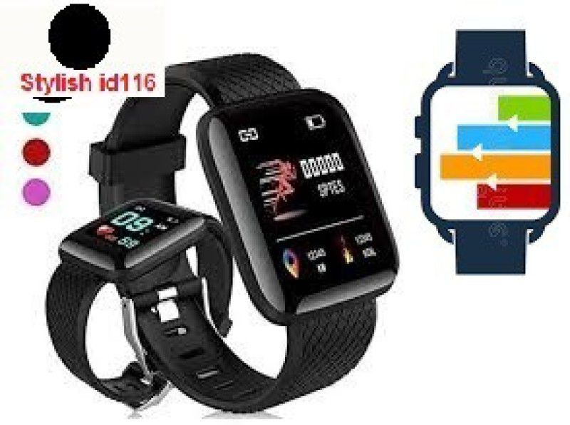 Actariat A1895 ID116_ULTRA HEART RATE MULTI SPORTS SMART WATCH (PACK OF 1) Smartwatch  (Black Strap, Free)