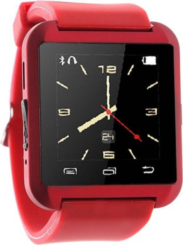 A CONNECT Z U8Red501-07 phone Smartwatch  (Red Strap, Regular)