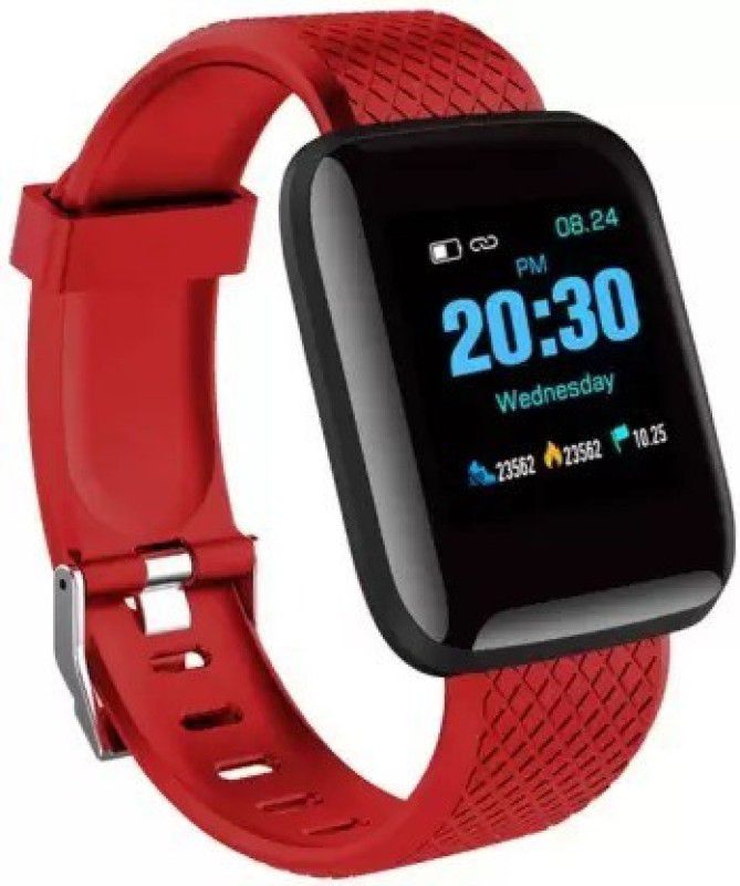 X88 Pro D116 Plus Smart Watch Bracelets Smartwatch Smartwatch  (Red Strap, M)