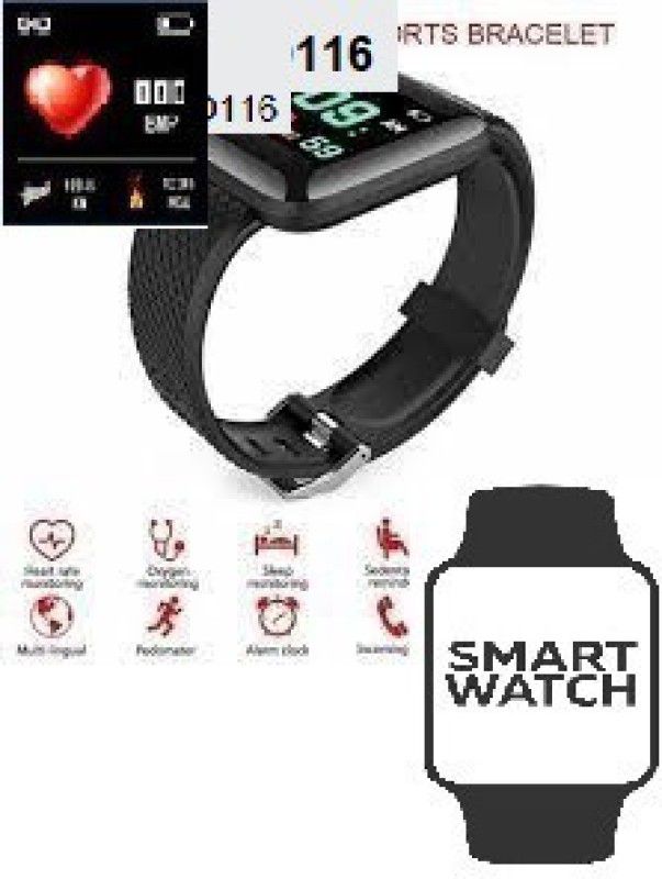 ACTARIAT A2728 ID116_MAX FITNESS TRACKER ACTIVITY TRACKER SMART WATCH (PACK OF 1) Smartwatch  (Black Strap, Free)