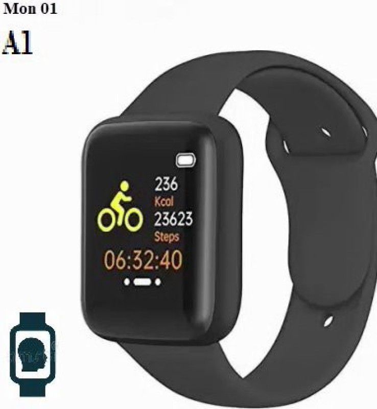 Bygaura S378 (D20) ADVANCE MULT FACES HEART RATE SMART WATCH BLACK(PACK OF 1) Smartwatch  (Black Strap, free)