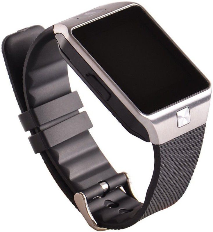 Amgen DZ09 S 0.010 phone Smartwatch  (Black Strap, Free Size)