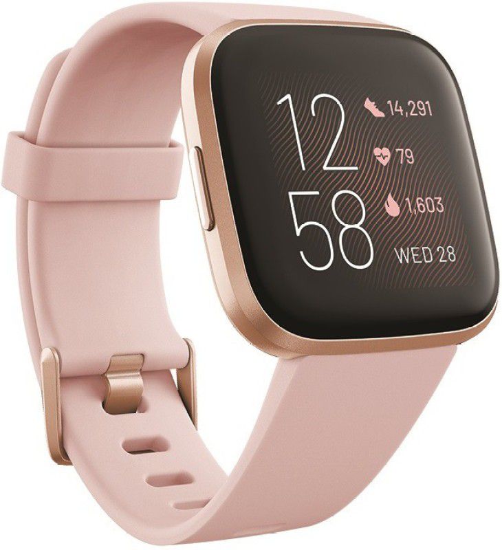 FITBIT Versa 2 Smartwatch  (Pink Strap, Regular)