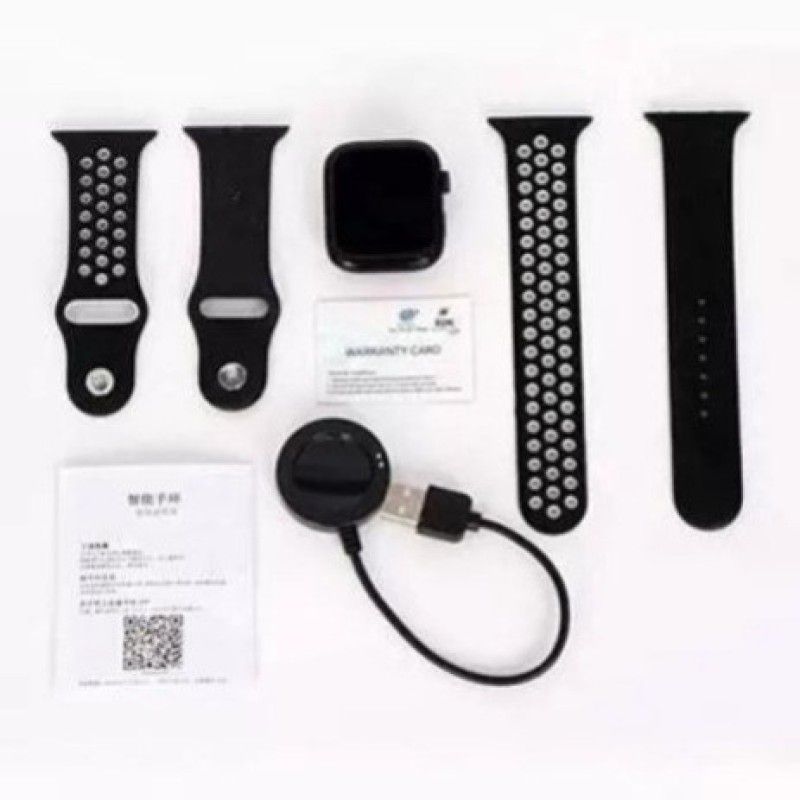 MindsArt T55 OP.PO Dual Belt Calling Featues Watch Smartwatch  (Black Strap, Free)