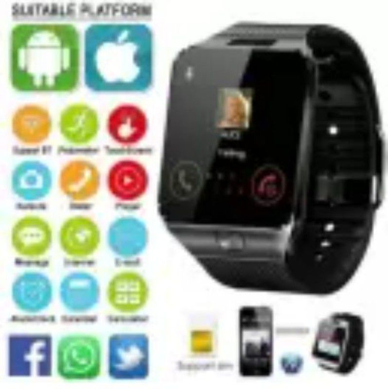 Clairbell UDN_111C DZ09 Smart Watch Smartwatch  (Black Strap, Free)