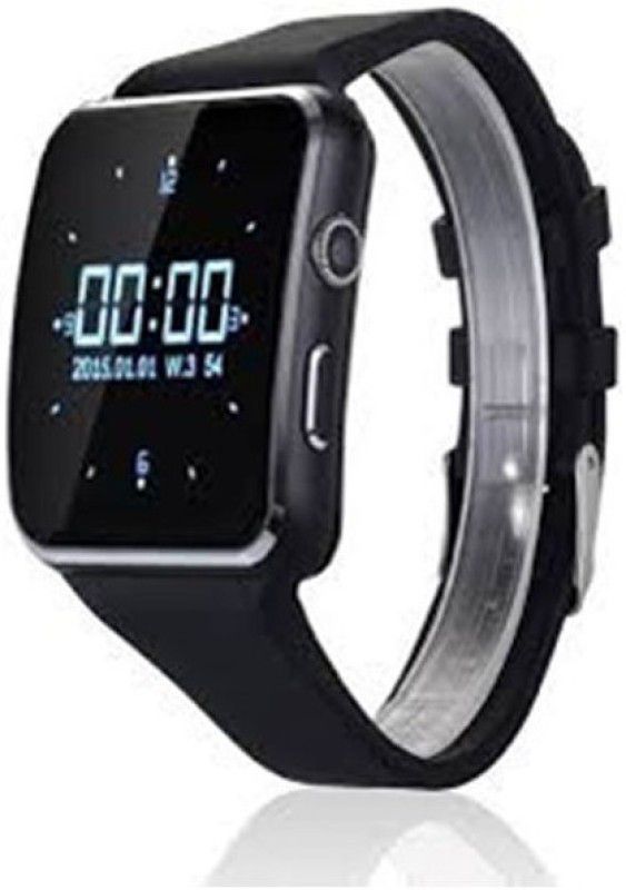 Dev X6-0W3 Bluetooth Smart watch Smartwatch  (Black Strap, M)
