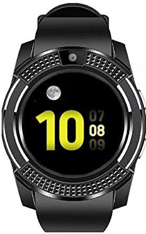 Rhobos V8 Smart Watch with SIM Card Support Bluetooth Smartwatch Compatible w Smartwatch  (Multicolor Strap, Free Size)