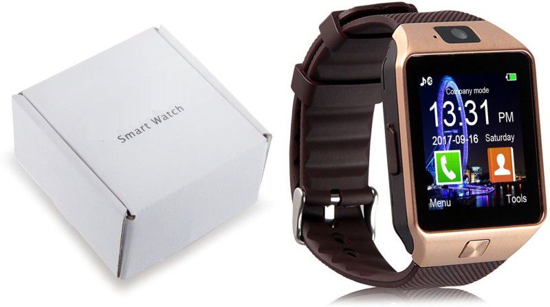 Wifton ®DZ-09 SmartWatch Touchscreen Smartwatch Smartwatch  (Brown Strap, Regular)