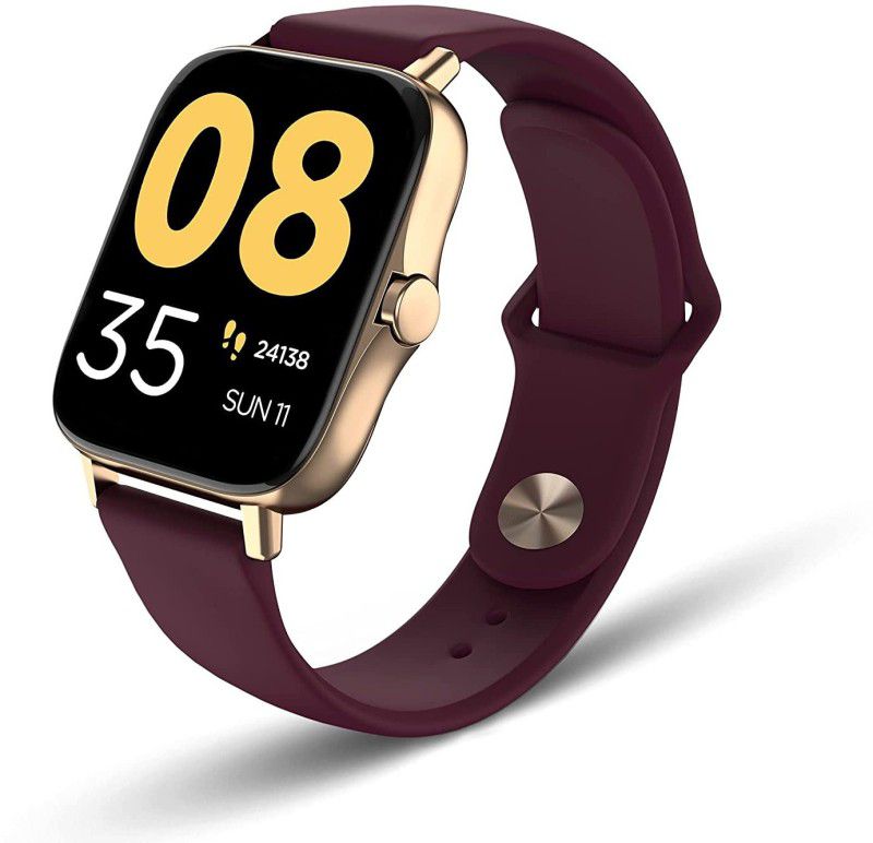 Pebble Pebble Cosmos, Bluetooth Calling smartwatch 24 Hour Health Tracking (Burgundy) Smartwatch  (Maroon Strap, 25)