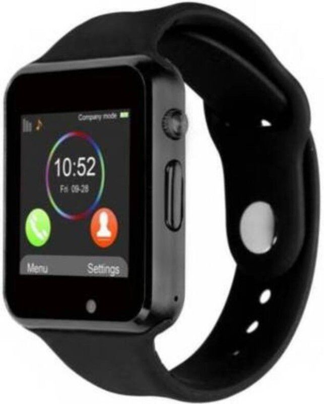 MindsArt Black A1 4G Watch Mobile, with pedometer Smartwatch  (Black Strap, Free)