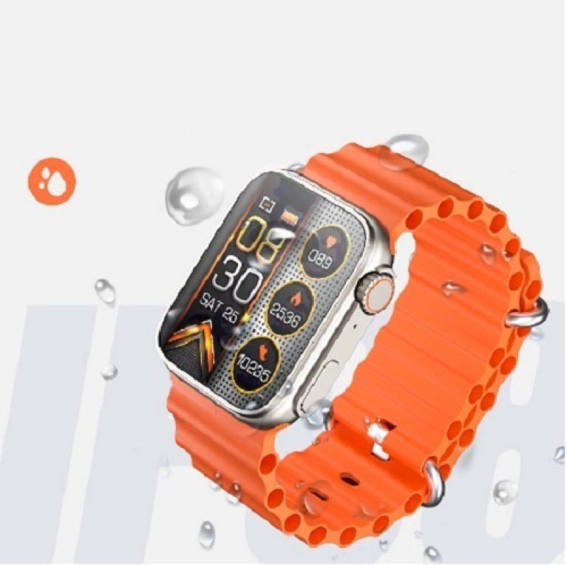 ASTOUND Smart Watch TW8 Ultra Men Women Bluetooth Calls AI Voice Assistant Smartwatch  (Orange Strap, Free Size)