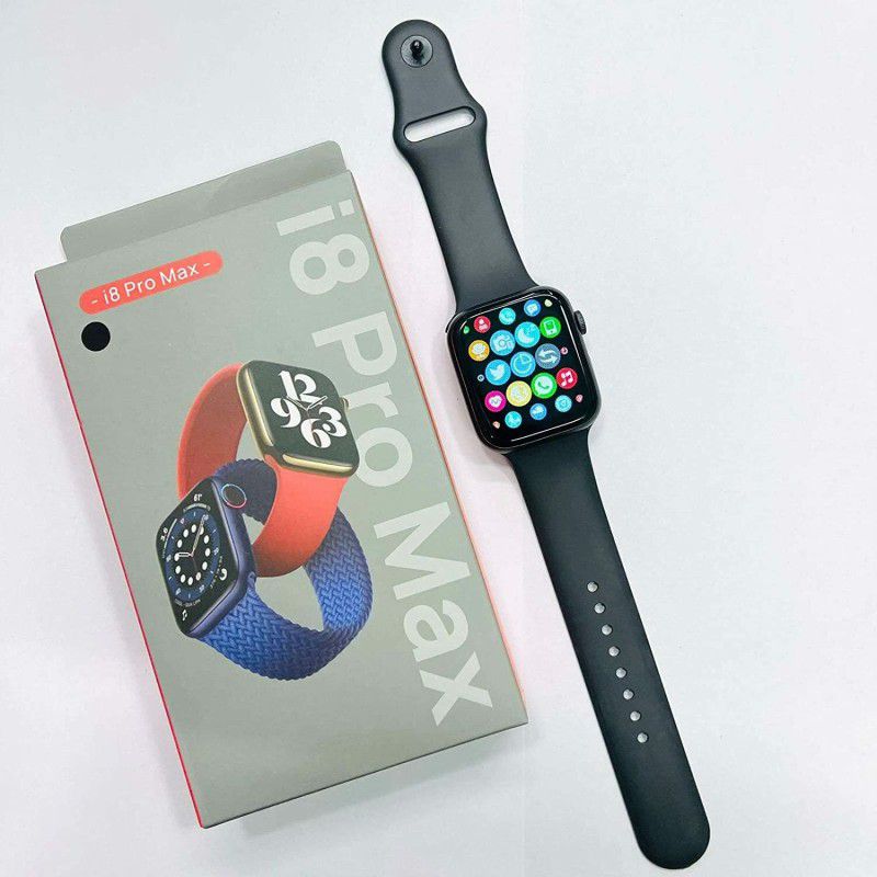 LAKSHMINARAYAN TRADERS Smartwatch i8 pro max Bluetooth & Calling Smart watch Smartwatch  (Black Strap, M)