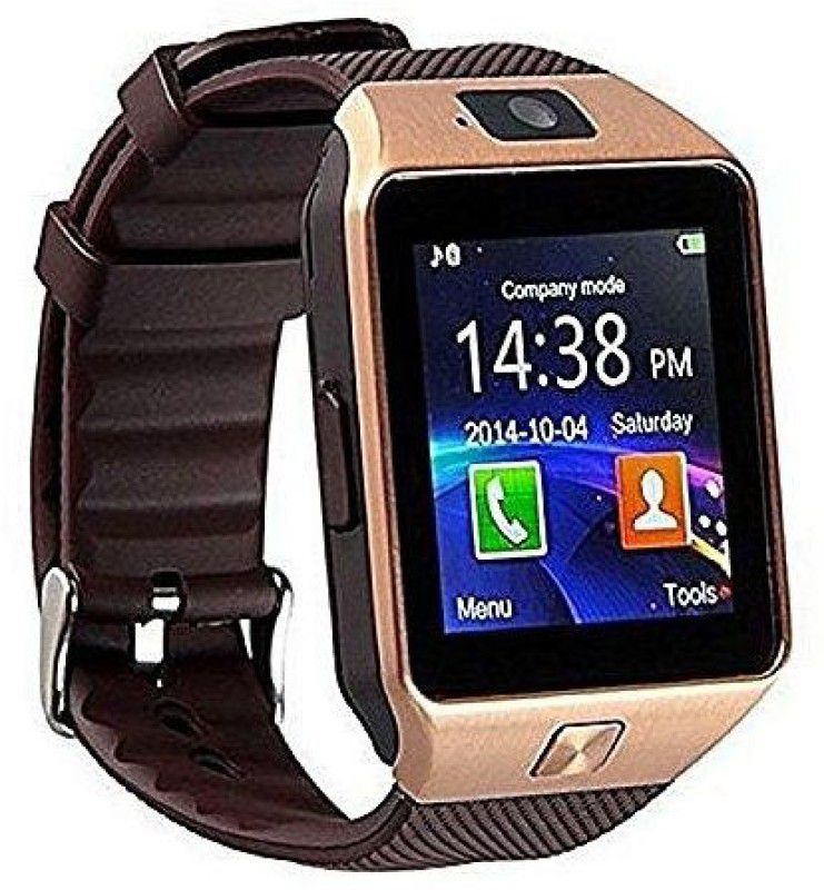 Kwitech DZ09 Smart Watch Smartwatch  (Gold Strap, Standard)