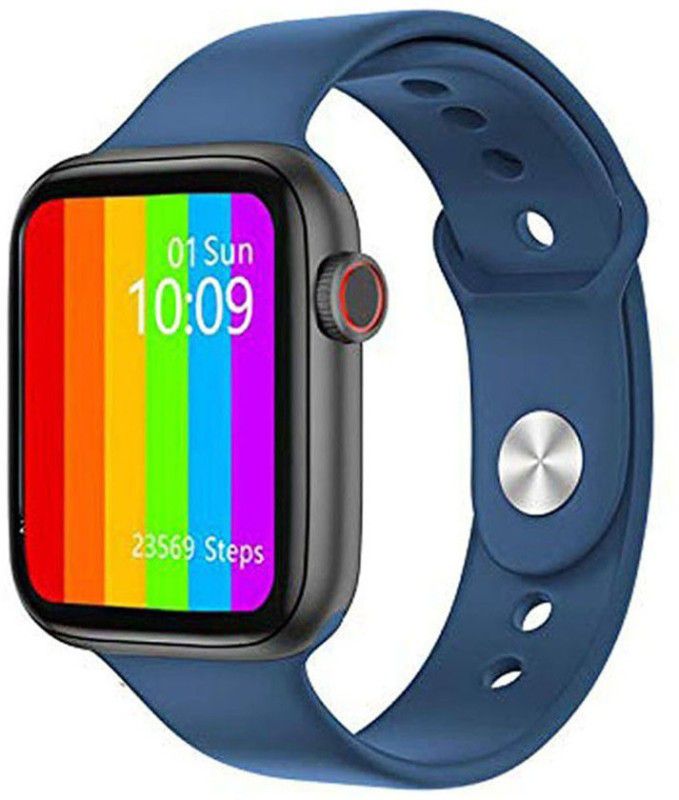 Mobirite Bluetooth Smart Watch 6 Smartwatch  (Blue Strap, Free Size)