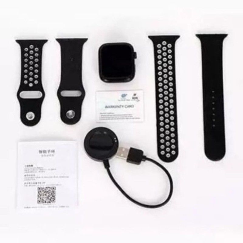 MindsArt T55 Android & IOS M.I Dual Belt Watchphone Smartwatch  (Black Strap, Free)