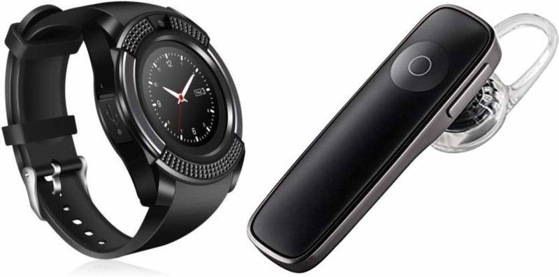 REEPUD Touch SmartWatch with bluetooth headset Smartwatch  (Black, Black Strap, REGULAR)