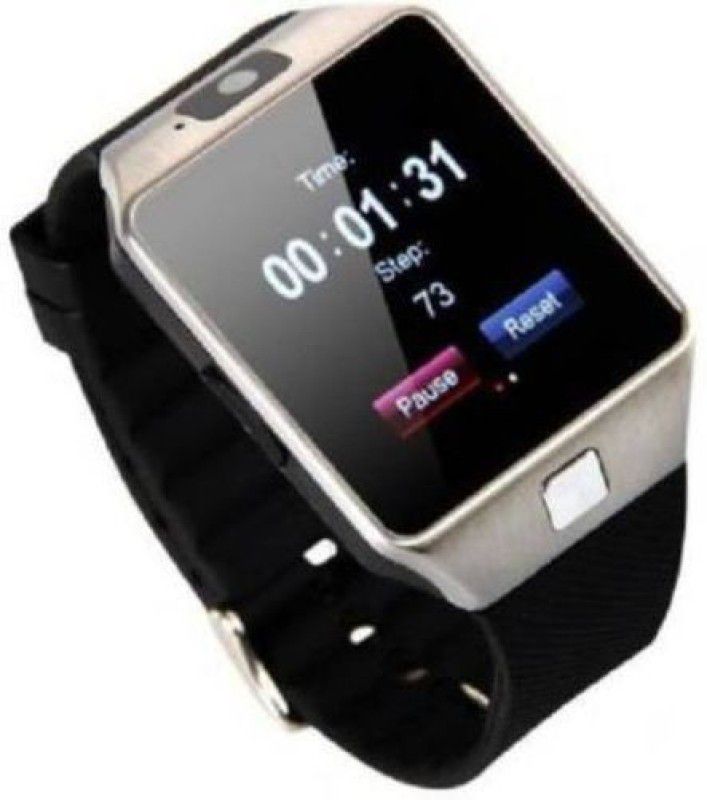 TECHMAZE DZ09 Bluetooth 4G Support Calling Camera Smartwatch sim support T123 Smartwatch  (Black Strap, Free Size)